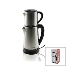 Elektrikli Çay Makinesi Çaycı Set 1.8lt Su Isıtıcı Pls.+ 0.8lt Demlik Çelik Taban 1800w 360 Derece G