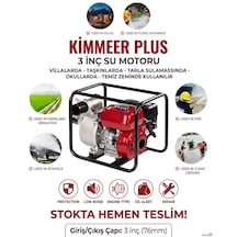 Kimmeer Plus 3 İnç Benzinli Su Motoru - 76mm Giriş Çıkışlı Yüksek Performanslı Su Pompası