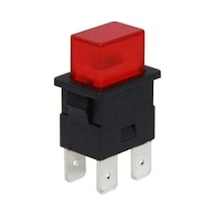 Basmalı Kare Işıklı Süpürge Anahtarı Kalıcı 4P Ps23-16N