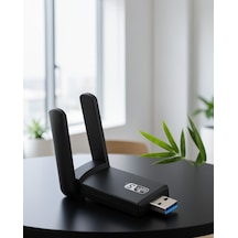 Usb 3.0 Kablosuz Adaptör Çift Bantlı 5ghz 2.4ghz Wi-fi 5 Bt 5.0