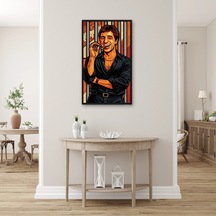 Gülümseyen Gangster Portresi - Metal Tablo - Dec0300 56 X 95 Cm Çok Renkli