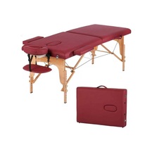 Nillflex Masaj Masası Ahşap Çanta Tipi İki Bölmeli Bordo