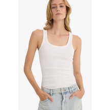 Defacto Slim Fit Basic Fitilli Kaşkorse Atlet E5539ax26smer105 Ekru-er105