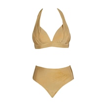 Endeep Beria Kadın Yarım Dolgulu Hardal Bikini Takımı Hardal