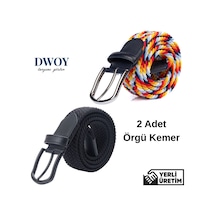 Dwoy Elastik Örgü Kemer 2'li Set-791 Çok Renkli