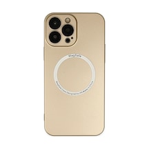 Apple iPhone Uyumlu 14 Pro Max Kılıf Jack Magneticsafe Lens Silikon - Gold Diğer