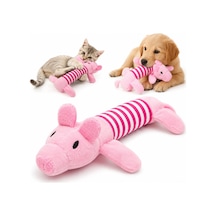 Sogud Peluş Domuzcuk Kedi Köpek Oyuncağı - 25 X 10 X 4 Cm - Pembe