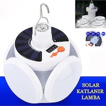 Go İthalat Solar 5 Kanatlı Kamp Lambası Beyaz