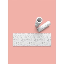 Matematik Dokulu Hamur Seramik Polimer Kil Desen Verici Rulo Silindir 10 Cm Uzunluk 0907-3