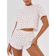 Mode Suraya Kalpli Kısa Pijama Takımı Ev Giyimi 249355925 Beyaz Mode Suraya Kalpli Kısa Pijama Takımı Ev Giyimi 249355925 Beyaz