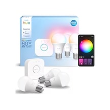 Philips Hue Essential 3'lü E27 Ampul Başlangıç Seti 806 Lumen - 15.000 Saat Ampul Kullanım Ömrü