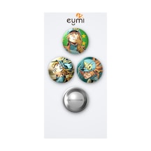 Jojo Animesi Diego Brando Anime 3'lü Metal Rozet Seti 58mm İğneli Buton Çanta Yaka Rozeti Çok Renkli