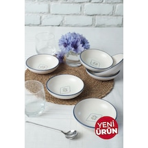 Keramika Floral Waves Halka Sosluk / Çerezlik 13 Cm 6 Adet 22670