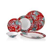 Scarlet Porselen 27 Parça 6 Kişilik Yemek Takımı Kayık Tabaklı