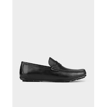 Hakiki Deri Siyah Erkek Loafer Ayakkabı - 44