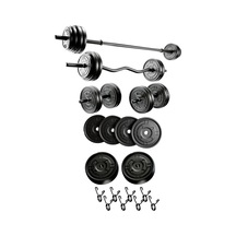 Moccastyle 23 Kg Megaset Halter Seti Ve Dambıl Seti Ağırlık Fitness Seti