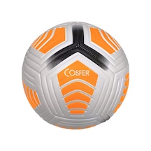 Cosfer Cfg-fty Futbol Topu 4 Astar Suni Deri No:5 Turuncu Beyaz - Saks Mavi - Turuncu