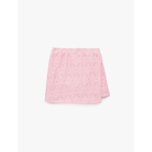 Koton Kruvaze Fistolu Brodeli Mini Şort Etek Pembe 6skg40005ak Gül