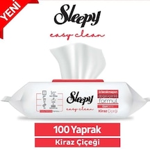 Şeylişeyler - Sleepy Kiraz Çiçeği Yüzey Temizlik Havlusu 100 Yaprak 1 Paket beyaz