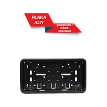 Plaka Altı Kare 32x17 Çerçeveli Siyah Plakalık
