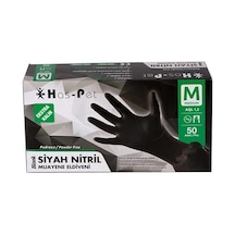 Haspet Siyah Nitril Ekstra Kalın Pudrasız - M Beden