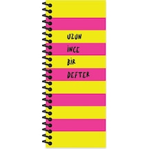 Keskin Color 8x21 Düz Uzun İnce Bir Defter - Pembe
