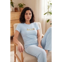 Lela Bayan Pijama Takımı 65770823 Mavi