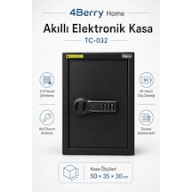 Tc-032 Akıllı Elektronik Kasa Dijital Şifreli Güvenlik Kasası, Acil Durum Anahtarlı