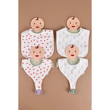 E&f Store 4'lü Sıvı Geçirmez Mama Önlüğü Seti Çok Renkli