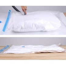 Magicsaverbag Vakumlu Hurç 80 x 130 Çekmeli Saklama Torbası Hurcu Şeffaf