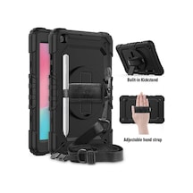 Samsung Galaxy Uyumlu, T290 Tab A 8 Kılıf Pars Tablet Kapak - Siyah
