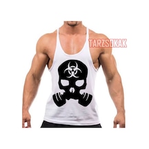 Tarzsokak Gym Tank Top Fitness Sporcu Atleti Gym129 Beyaz