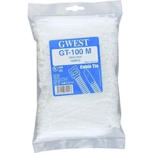 Gwest Gt 100 M 1000 Adet 100x2.5mm Beyaz Kablo Bağı