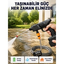 21v Akülü Basınçlı Yıkama Makinesi Çift Akülü Ve Hızlı Şarj Özellikli - 14995