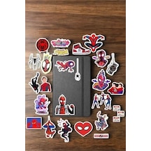 Spiderman Sticker Paketi/bullet Journal Defter Çıkartma Ajanda Laptop Etiket, 8646549864156 Abanoz
