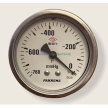 63MM -760MMhg Panotip Arka Çıkış G1/4" Kurutip VakuMMetre Pakkens