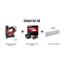 Einhell Set-40 Einhell Te-cn 18/32 Li - Solo Akülü Zımba/çivi Tabancası+einhell 18v 2,5 Ah Pxc Starter Kit, Akü & Şarj Cihazı+einhell 25 Mm Çivi