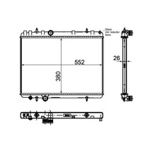Citroen C5 Motor Radyatoru 1.6 Hdi 2005-2011 Mahle Cr1144000p