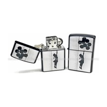 Balon Tutan Çocuk Mat Siyah Kapaklı Benzinli Çakmak