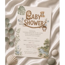 1000 Adet Ekonomik Baby Shower Davetiyesi Ve Zarf 07