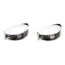 Oval Cam Etejeri Metal Vidalı Krom