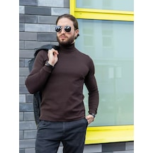 Diona Yüksek Yakalı Kazak 15350425 Kahverengi