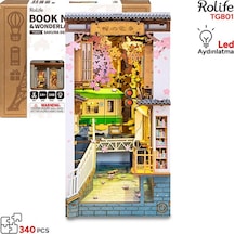 Rolife Tgb01 Sakura Densya Kitap Köşesi Book Nook Dıy Minyatür Maket Model Seti Mini Dollhouse 3d Model Kit Detaylı Dekoratif Hobi Seti 3d Puzzle Tiny House