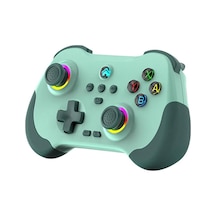 Z01 Pc/ps4/ps3/Apple Uyumlu iOS/switch/android Telefon Tv Tablet Titreşimli Rgb Bluetooth Joystick Gamepad Yeşil