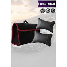 Opel Adam Uyumlu Koltuk Yastığı Siyah Renk Bagaj Çantası Lüks Model