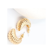 Gold Çelik Küpe 23 Mm Çok Renkli