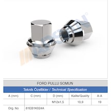 20 Adet Ford Pullu Somun