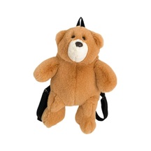 Suntek Peluş Ayı Sırt Çantası Ayarlanabilir Omuz Askılı Kahverengi