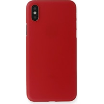 Apple Uyumlu iPhone Xs Max Kılıf Pp Ultra İnce Kapak Kırmızı\