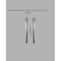 25x60 Balkon Askılığı Kare Demir Uyumlu Hava Dayanıklı Çamaşır Askısı Çok Renkli